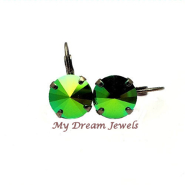 Oorbellen Swarovski Scarabeaus Green