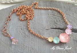 Ketting Twinkle Pastel met Swarovski Crystal