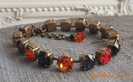 Armband Alison "  Halloween Sparkle " met Swarovski Crystal
