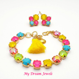 Armband  Happy Summer met o.a. Swarovski Crystal