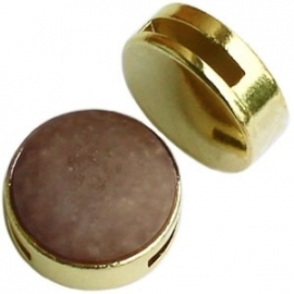 DQ Cabochon Slider Goud voor 20mm