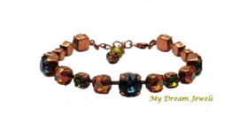 Armband Copper Autumn met Swarovski Crystal