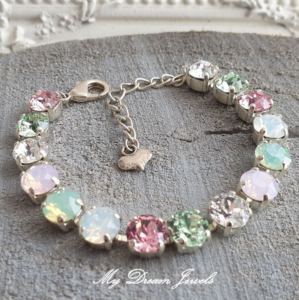 Armband Alison "Pastel Multi" met Swarovski Crystal