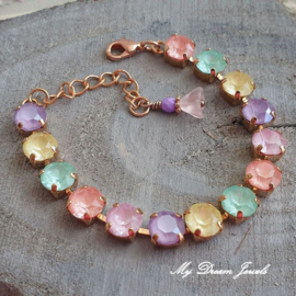 Armband Alison " Twinkle Pastel  " met Swarovski Crystal
