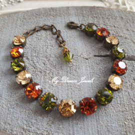 Armband Alison "Colors of Autumn" met Swarovski Crystal