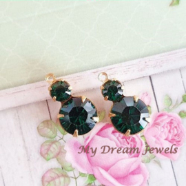 Vintage Swarovski Duo Hanger Emerald