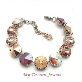 Armband Vintage Blush Winter Glow met Swarovski Crystal