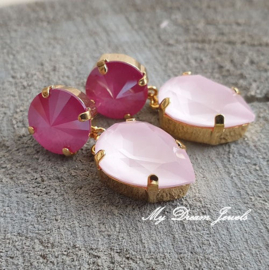 Oorstekers met Swarovski Crystal Lovely Pink