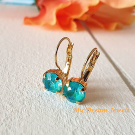 Oorbellen Alison met Swarovski Laguna Delite