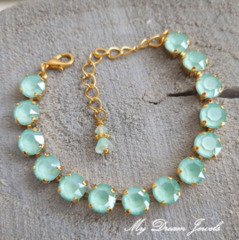 Armband Alison "Crystal Mint Green" met Swarovski Crystal