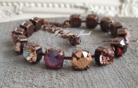 Armband Alison  "Burgundy Winter Touch " met Swarovski Crystal
