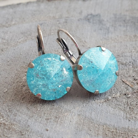 Oorbellen Rivoli Crushed Crystal Aqua