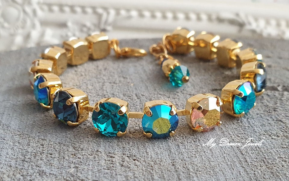 Armband Alison " Montana Zircon Sunshine " met Swarovski