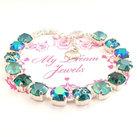 Armband May met Swarovski Crystal Emerald Green mix