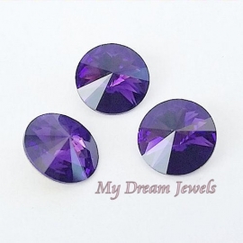 Swarovski 1122 Rivoli Purple Velvet 10mm