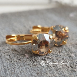 Oorbellen Alison met Swarovski Crystal Golden Shadow