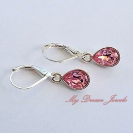 Oorhangers met  Swarovski Mini Druppel in diverse kleuren