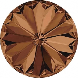 Swarovski 1122 Rivoli Smoked Topaz 10mm