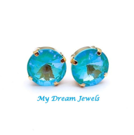 Oorstekers Rivoli Crystal Turquoise Delite