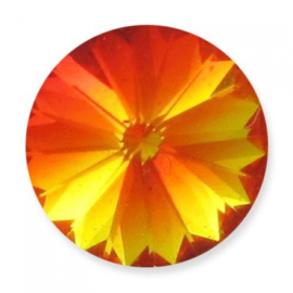 Vintage Swarovski Rivoli Fire Opal 6,1mm