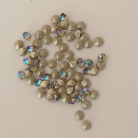 Swarovski 1028  puntsteen Black Diamond AB Special  PP18 ( 2,4mm )