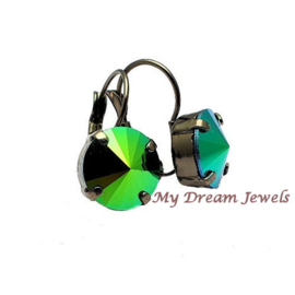 Oorbellen Swarovski Scarabeaus Green