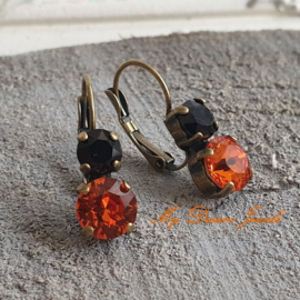 Oorbellen Lara " Halloween Sparkle " met Swarovski Crystal