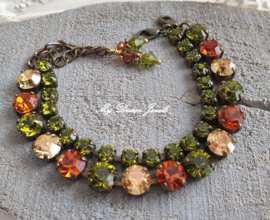 Armband Alison "Colors of Autumn" met Swarovski Crystal