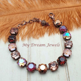 Armband  Burgundy Winter Touch met Swarovski Crystal