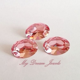 Swarovski 4100 Ovaal Light Rose 14x10mm