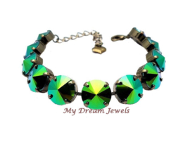 Armband Scarabeaus Green met Swarovki Crystal
