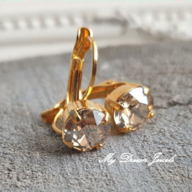 Oorbellen Alison met Swarovski Crystal Golden Shadow