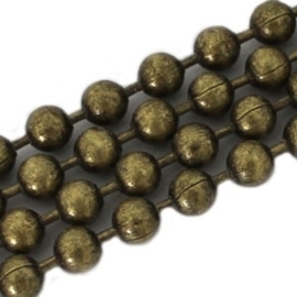 DQ Ball Chain Antiek Bronskleurig 2mm