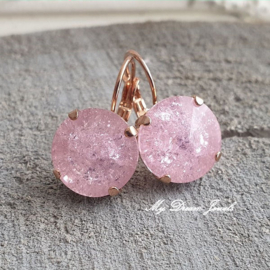 Oorbellen Rivoli Crystal Light Pink Crushed