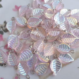 Glas hanger blaadje Light Rose AB