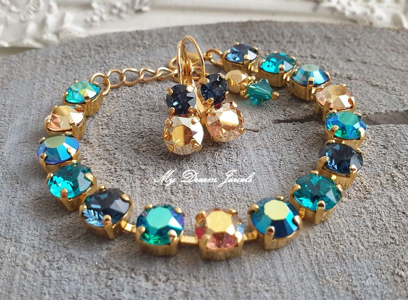 Armband Alison " Montana Zircon Sunshine " met Swarovski