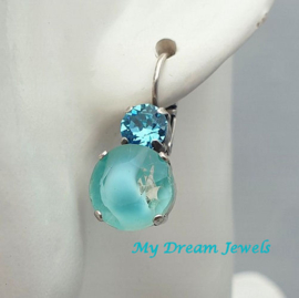 Oorbellen Sea Crystal Blue