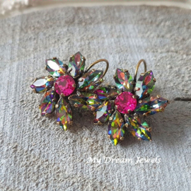 Oorbellen Flower Vitrail Medium met Swarovski Crystal