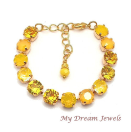 Armband Alison " Sunshine "met Swarovski Crystal