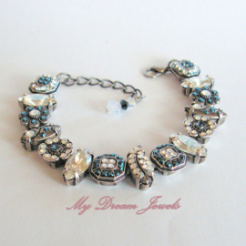 Luxe Armband Crystal Blue Moon met Swarovski Crystal