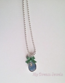 Swarovski ketting Druppel Air Blue Opal