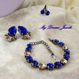 Armband Majestic Blue/Crystal met Swarovski Crystal