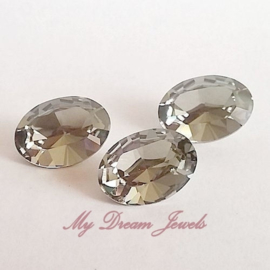 Swarovski 4100 Ovaal 8x6mm "Black Diamond "