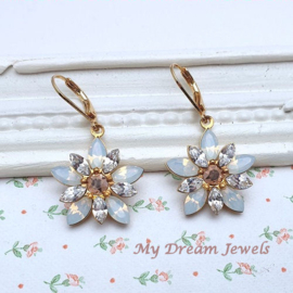 Oorhangers Dreamstar White Opal met Swarovski