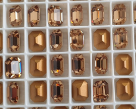 Swarovski 4600 Octagon "Light Colorado Topaz " 10x8mm