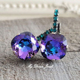 Oorbellen Square met Swarovski