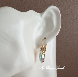 Oorbellen Navette met Swarovski Crystal & Crystal AB