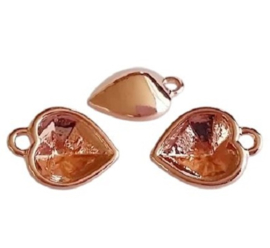 DQ Hanger Hart voor Swarovski Hart 11x10mm "Rose Gold"