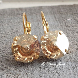 Oorbellen Rivoli Vision met  Swarovski " Golden Shadow"
