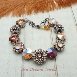 Luxe  Armband  Golden Winter Blush met Swarovski Crystal